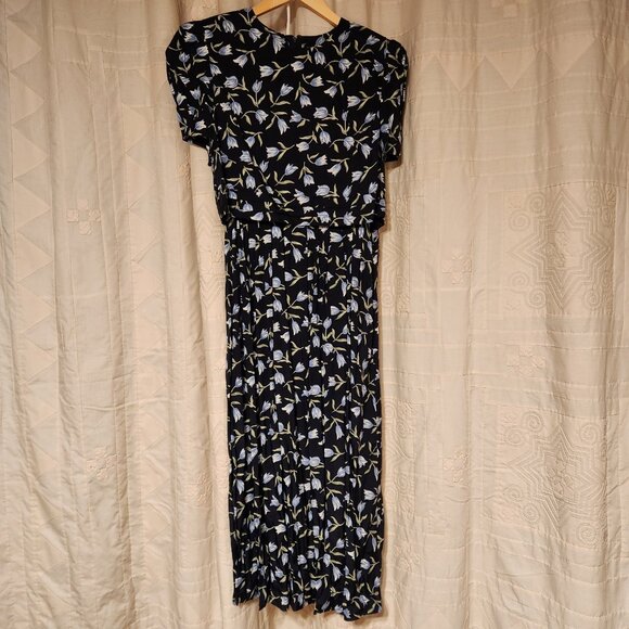 🌷 Vtg Worthington Rayon Floral Midi Dress 12 🌷 - Picture 2 of 5